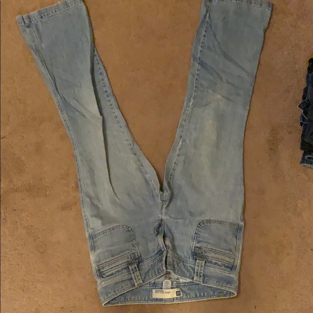 Gap ultra low rise light wash jeans